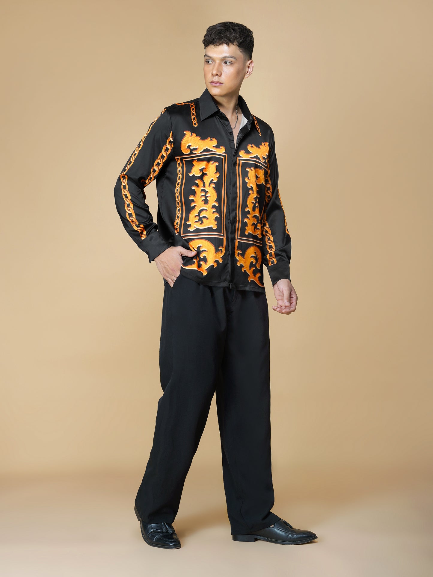 OPULENT SINS – Premium Soft Satin Party Shirt