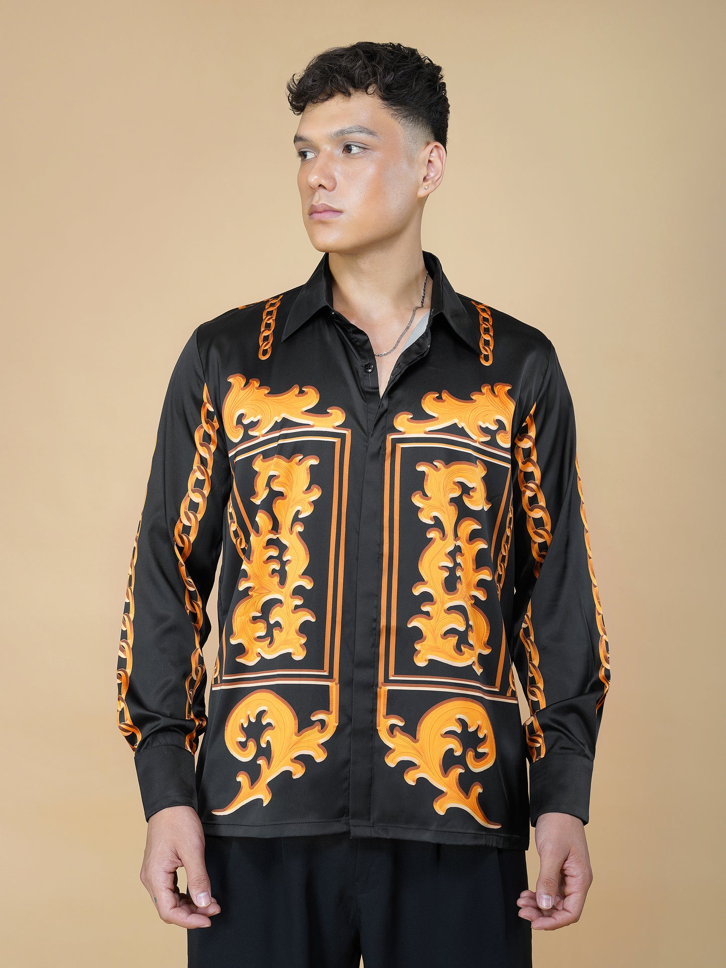 OPULENT SINS – Premium Soft Satin Party Shirt