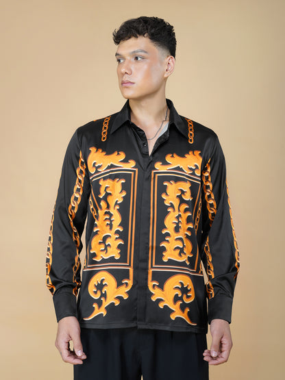 OPULENT SINS – Premium Soft Satin Party Shirt