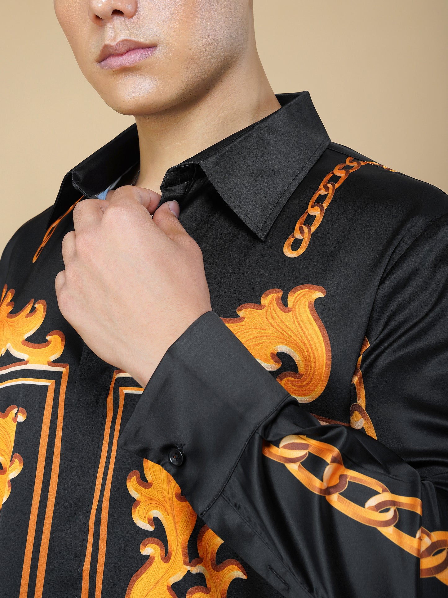 OPULENT SINS – Premium Soft Satin Party Shirt