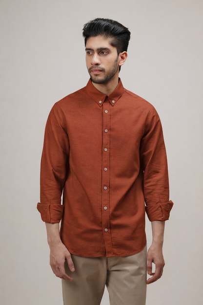 Rust Coast Linen Shirt