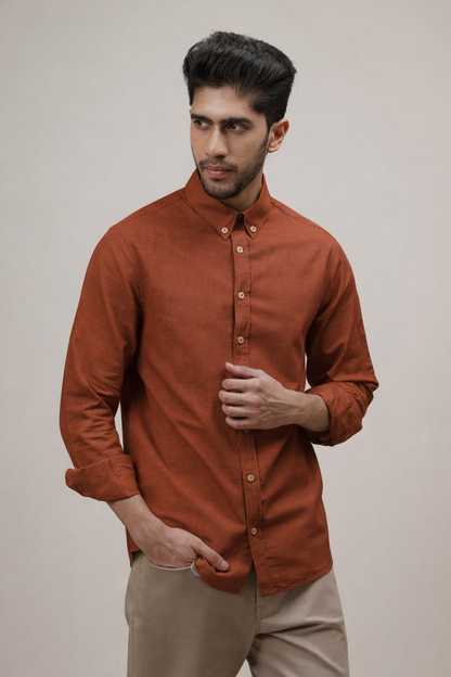 Rust Coast Linen Shirt