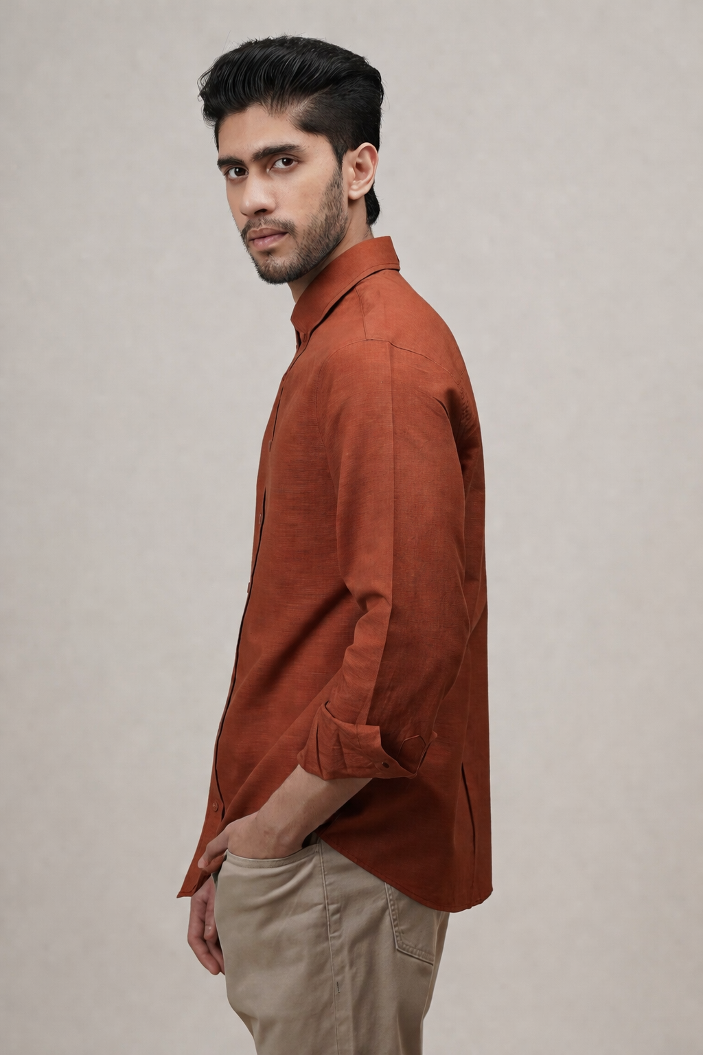 Rust Coast Linen Shirt