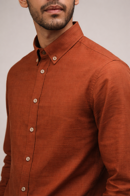 Rust Coast Linen Shirt