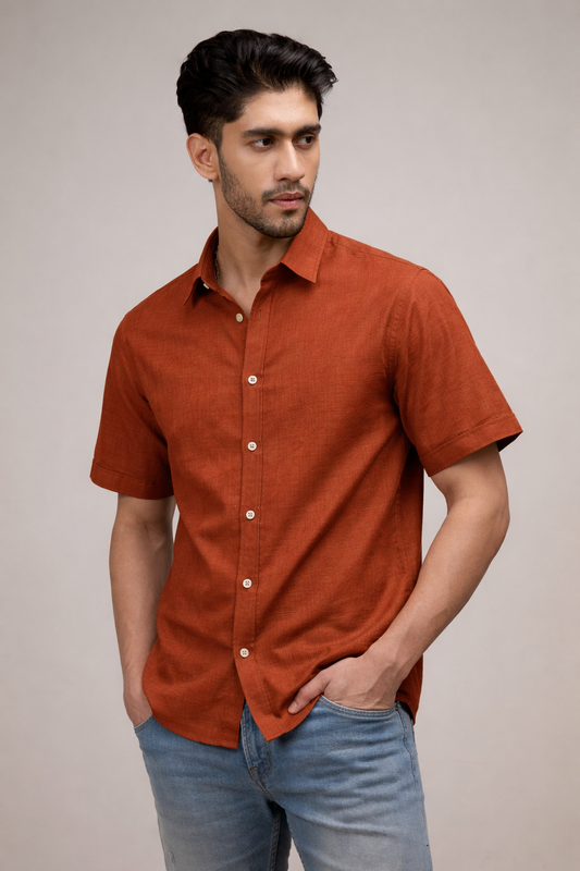 Rust Coast Linen Shirt