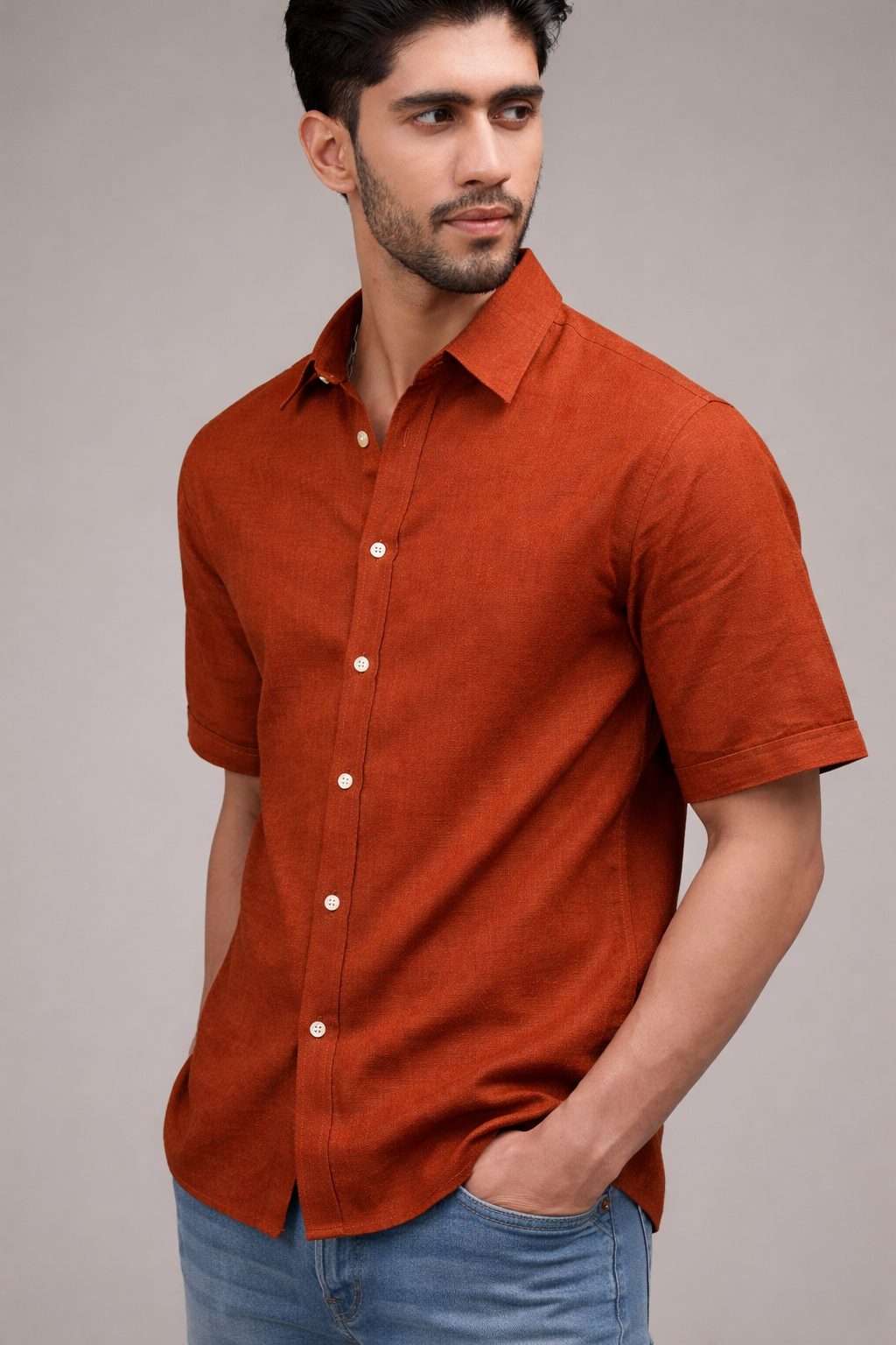 Rust Coast Linen Shirt