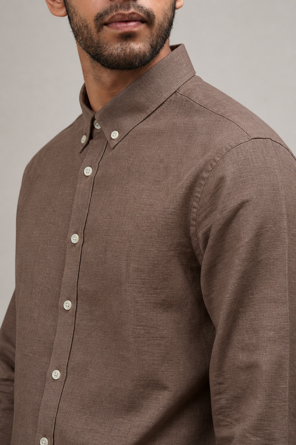 Burnt Clay Linen Shirt