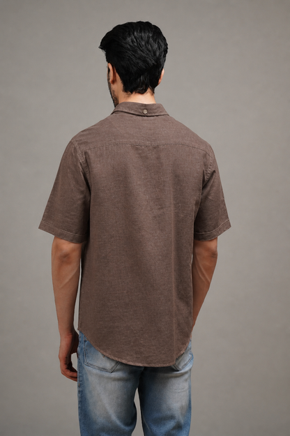 Burnt Clay Linen Shirt