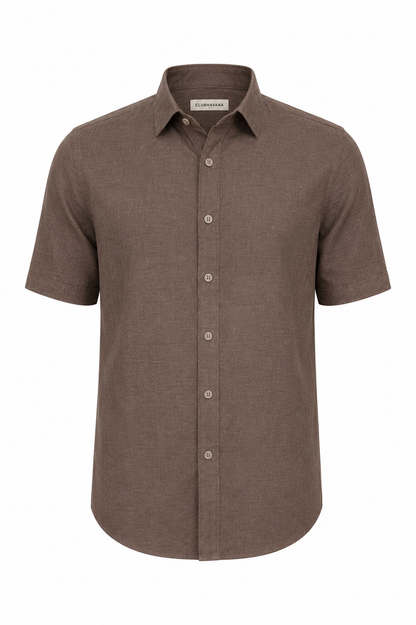 Burnt Clay Linen Shirt