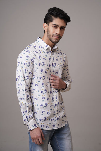 Regular Fit ‘Floral Elegance’ Print Shirt