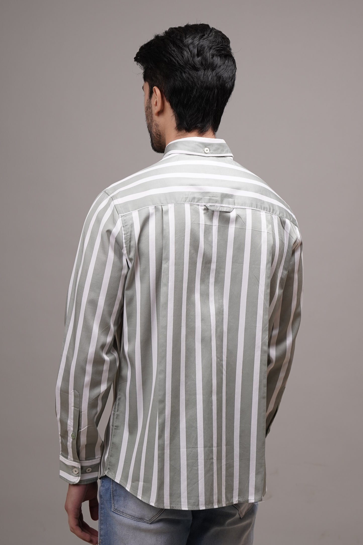 Classic Fit Striped Cotton Shirt