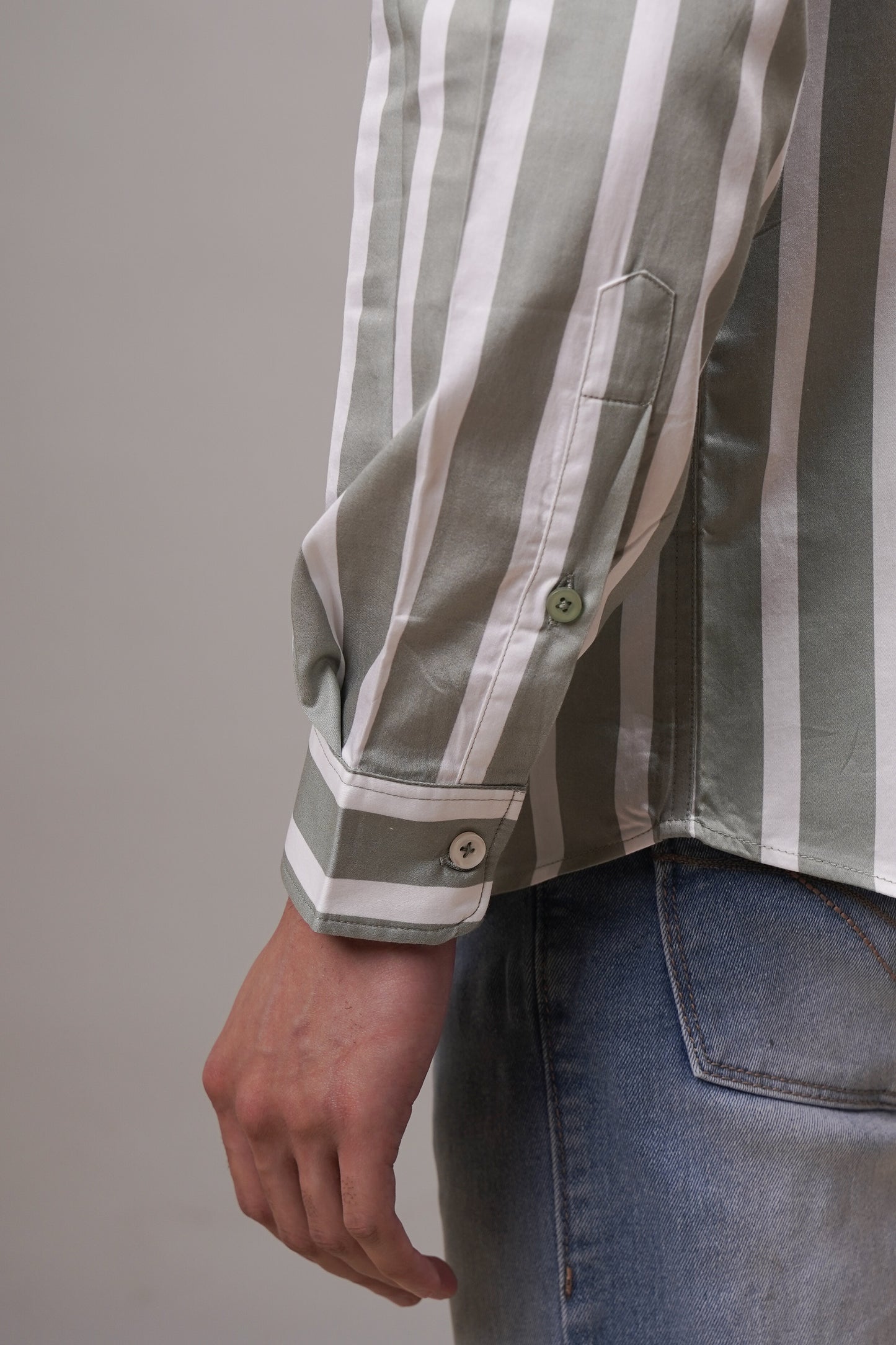 Classic Fit Striped Cotton Shirt