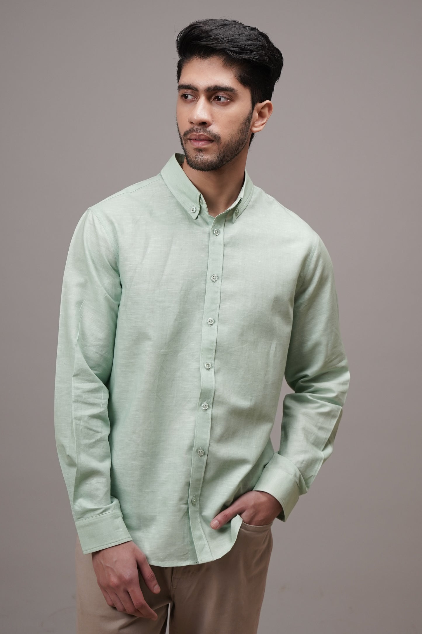 Mint Breeze Linen Shirt