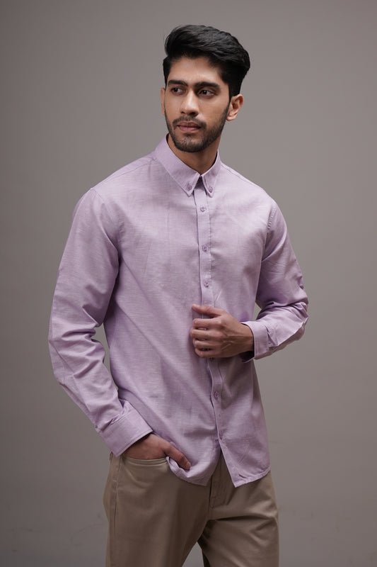 Misty Lavender Linen Shirt