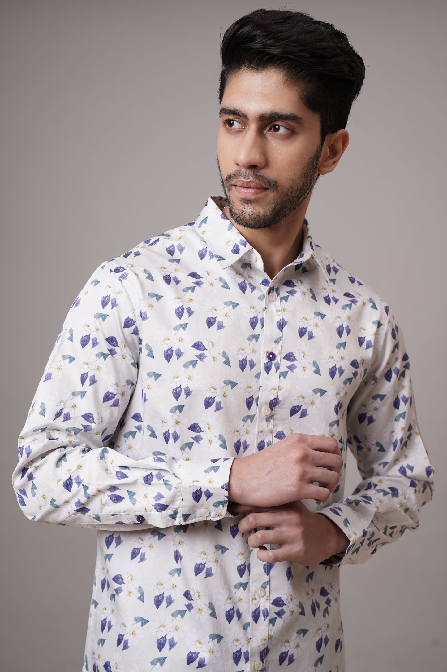 Regular Fit ‘Floral Elegance’ Print Shirt