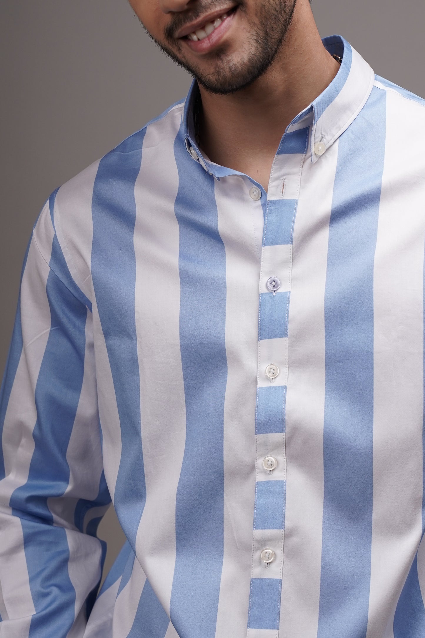 Classic Fit Striped Cotton Shirt