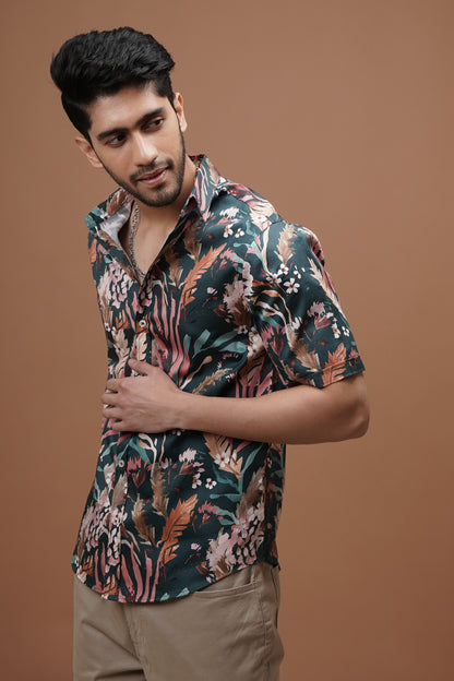 Regular Fit ‘Rustic Flora’ Print Shirt