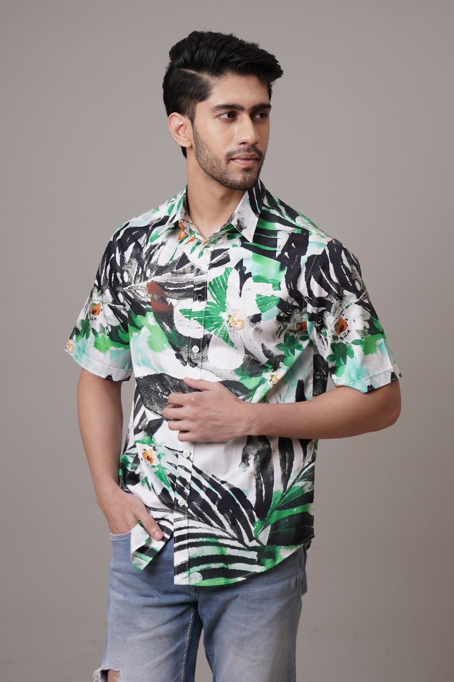 Regular Fit ‘Floral Fusion’ Print Shirt