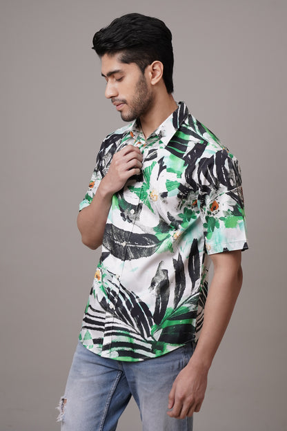 Regular Fit ‘Floral Fusion’ Print Shirt