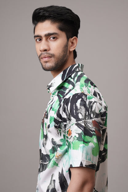 Regular Fit ‘Floral Fusion’ Print Shirt