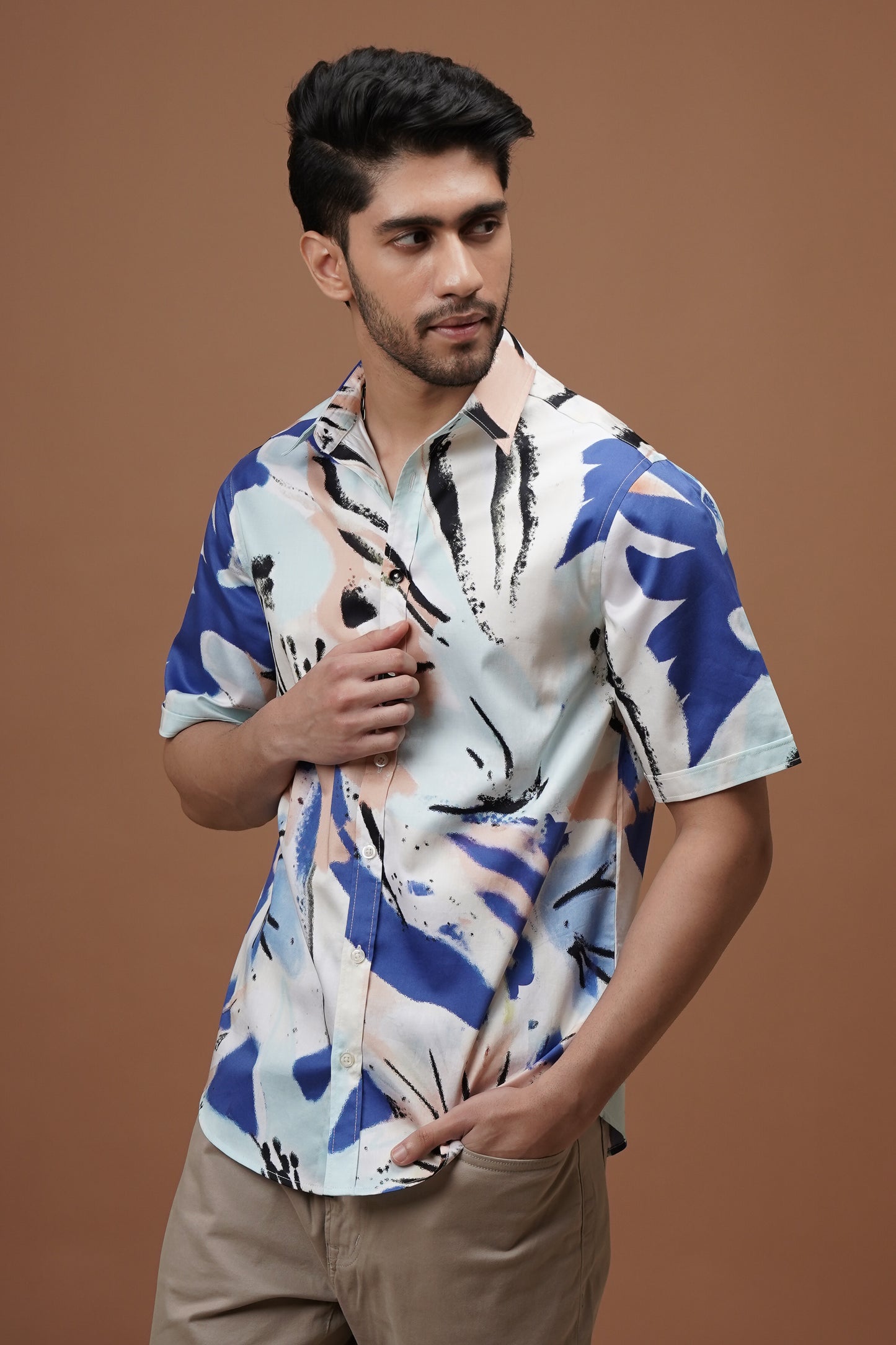 Verdant Bloom - Cotton Print Shirt