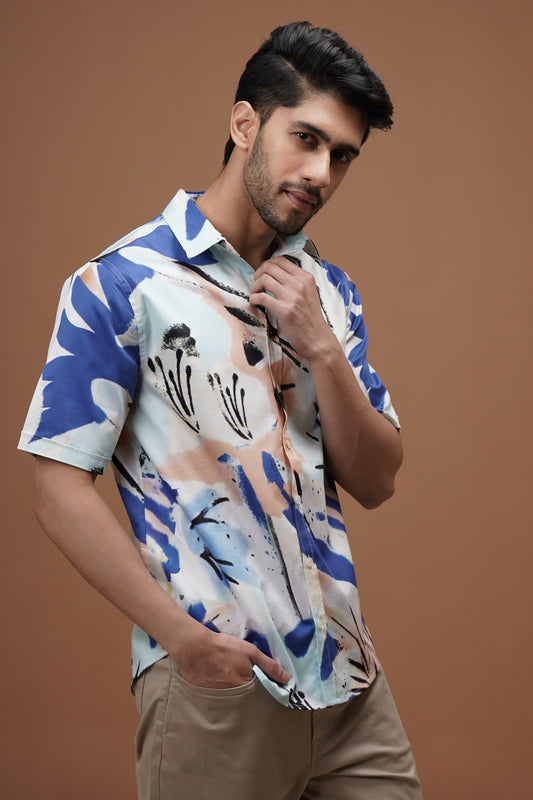 Regular Fit ‘Verdant Bloom’ Print Shirt