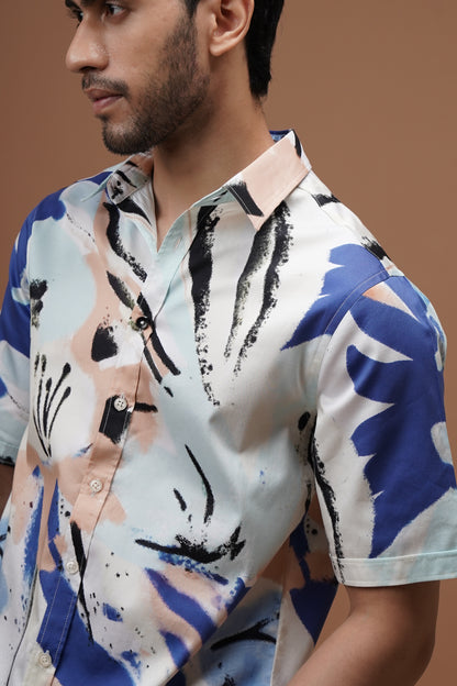 Verdant Bloom - Cotton Print Shirt
