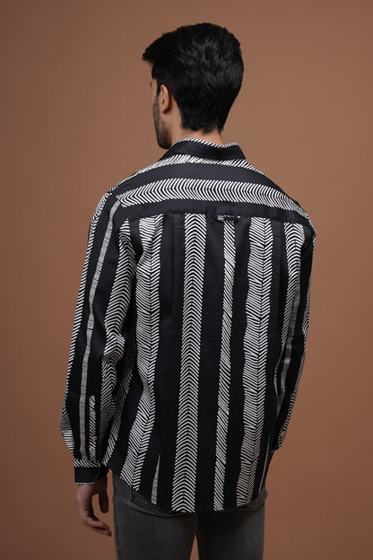 Regular Fit ‘Midnight Lines’ Print Shirt