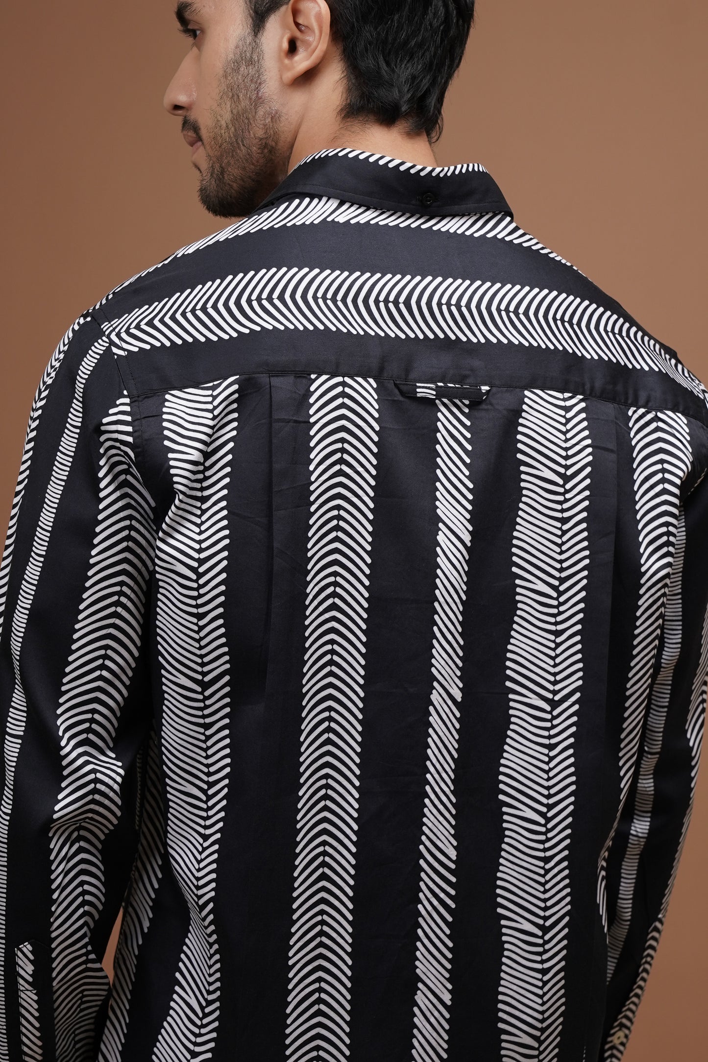 Midnight Lines - Printed Cotton Shirt