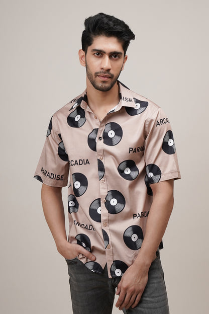 Regular Fit ‘Paradise Spinners’ Print Shirt