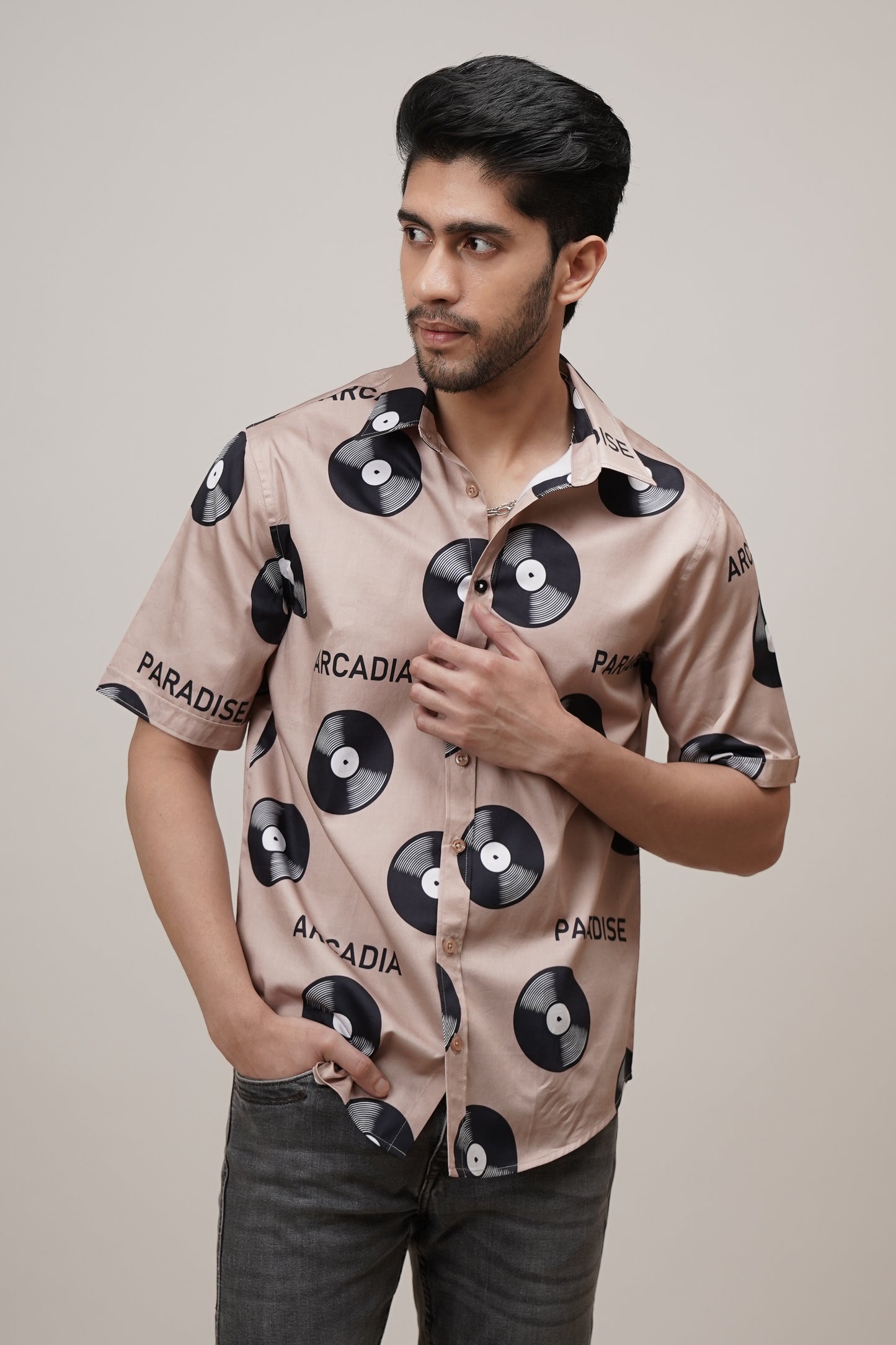 Regular Fit ‘Paradise Spinners’ Print Shirt