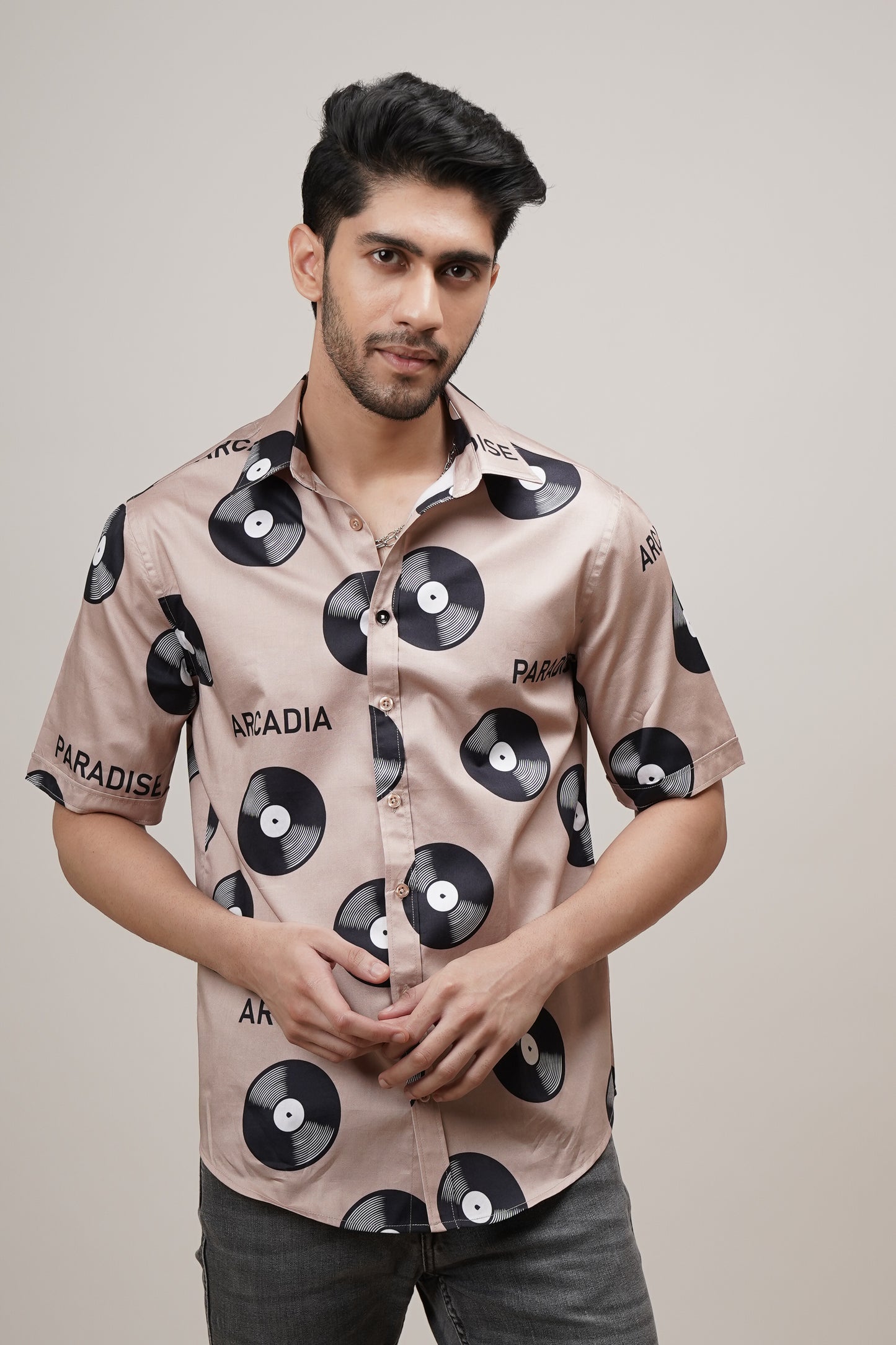 Regular Fit ‘Paradise Spinners’ Print Shirt