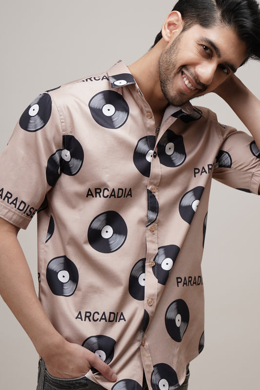 Regular Fit ‘Paradise Spinners’ Print Shirt