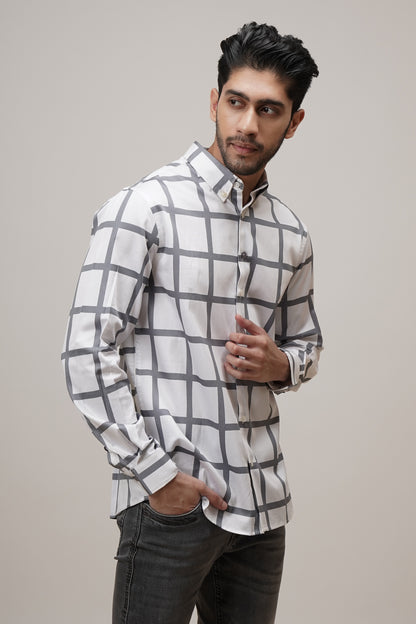 Regular Classic Fit Checkered Cotton Shirt