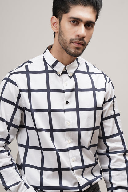 Regular Classic Fit Checkered Cotton Shirt