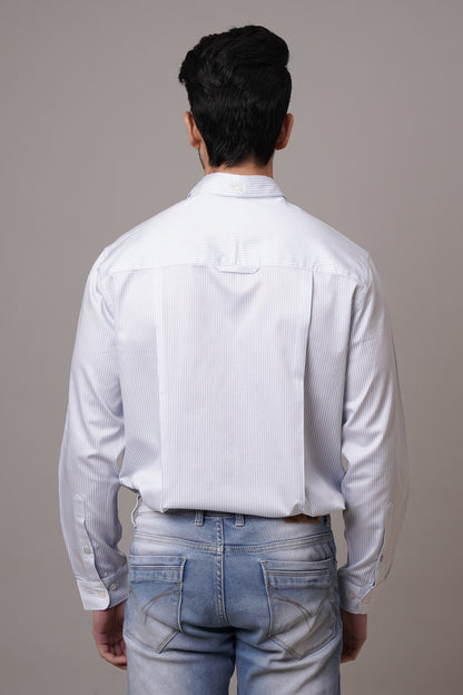 Regular Classic Fit Striped Cotton Shirt