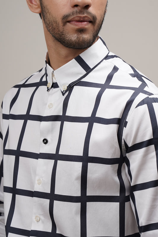 Regular Classic Fit Checkered Cotton Shirt