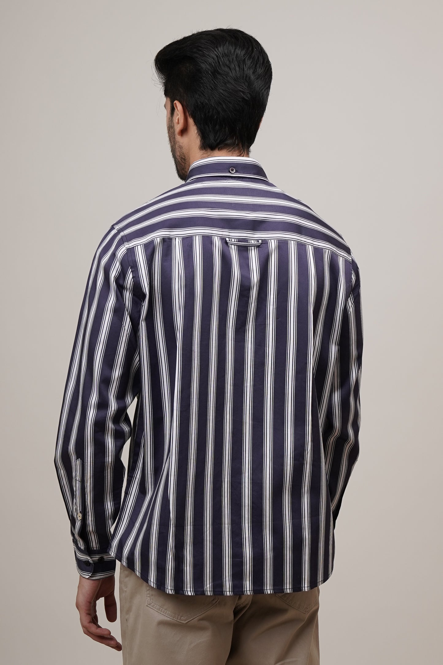 Regular Classic Fit Striped Cotton Shirt