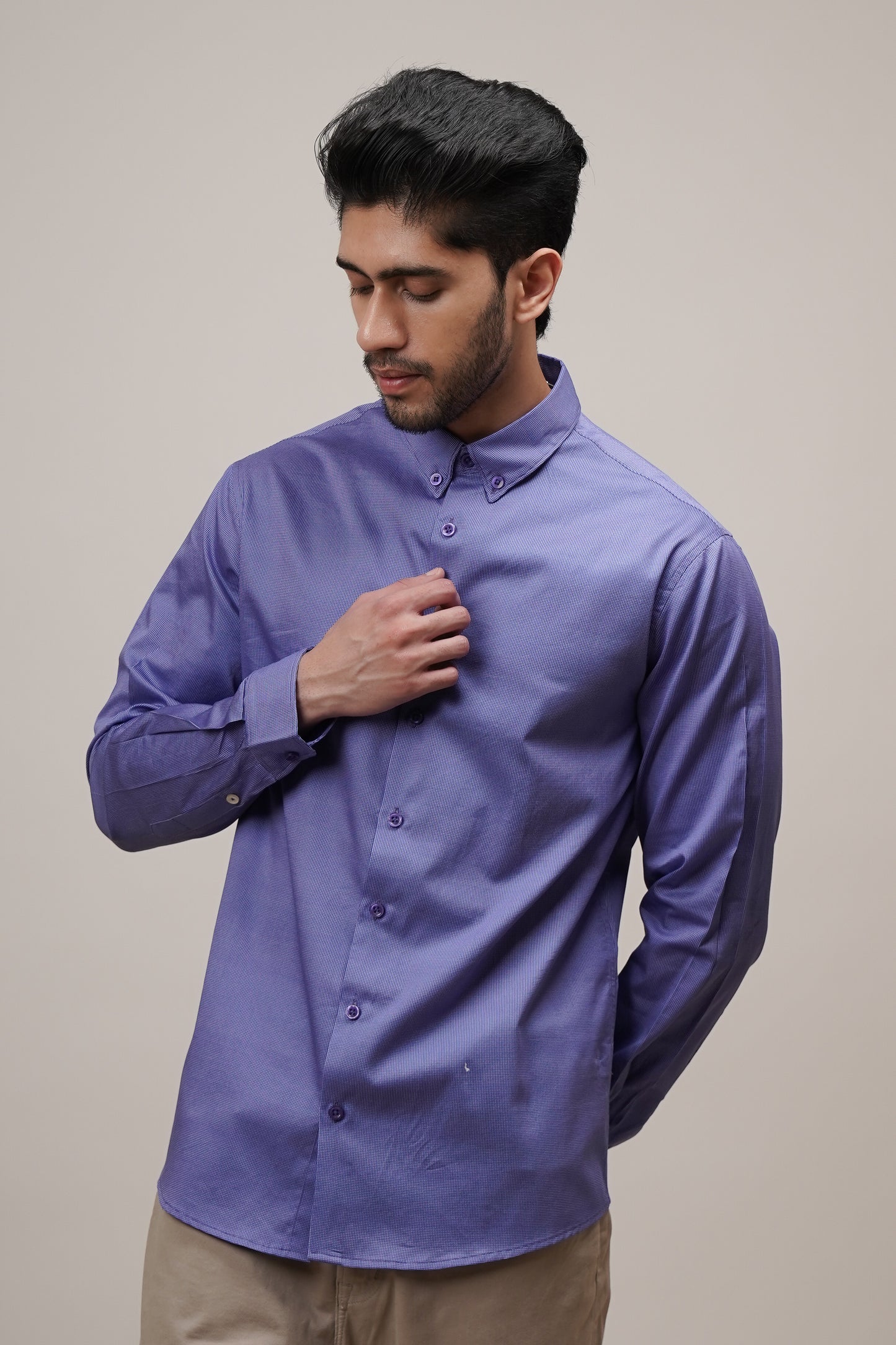 Regular Classic Fit Checkered Cotton Shirt