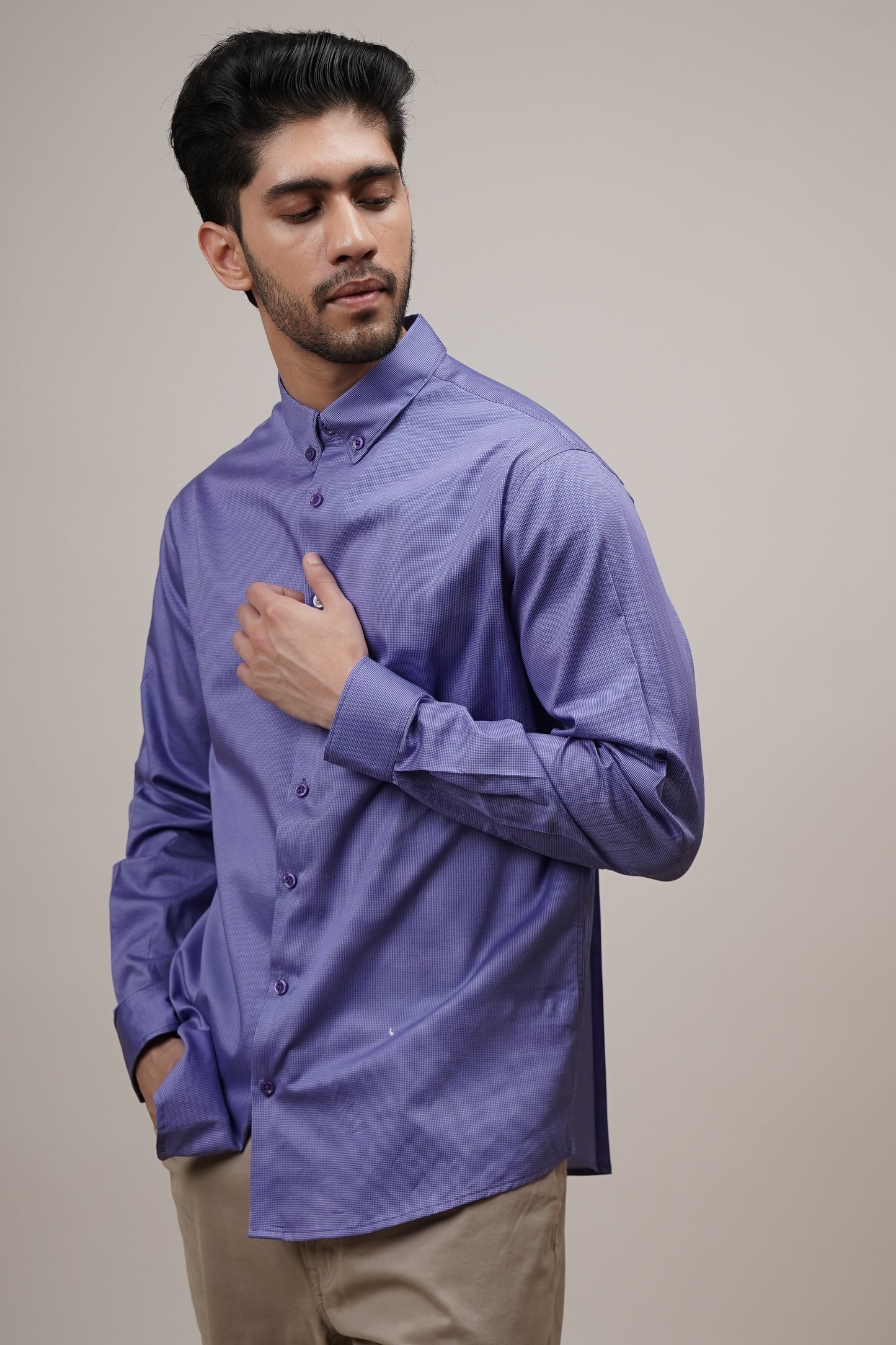 Regular Classic Fit Checkered Cotton Shirt