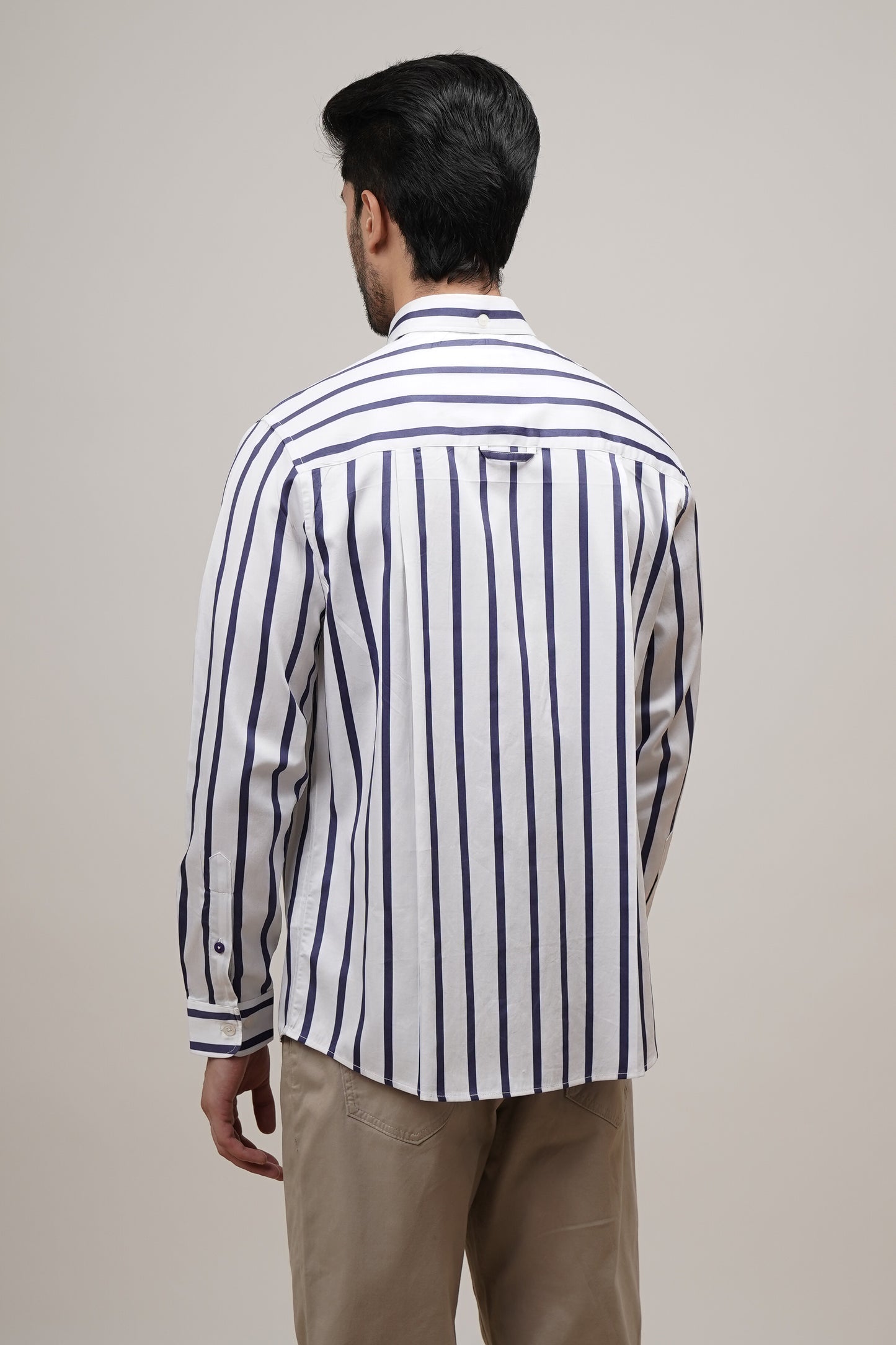 Classic Fit Striped Cotton Shirt