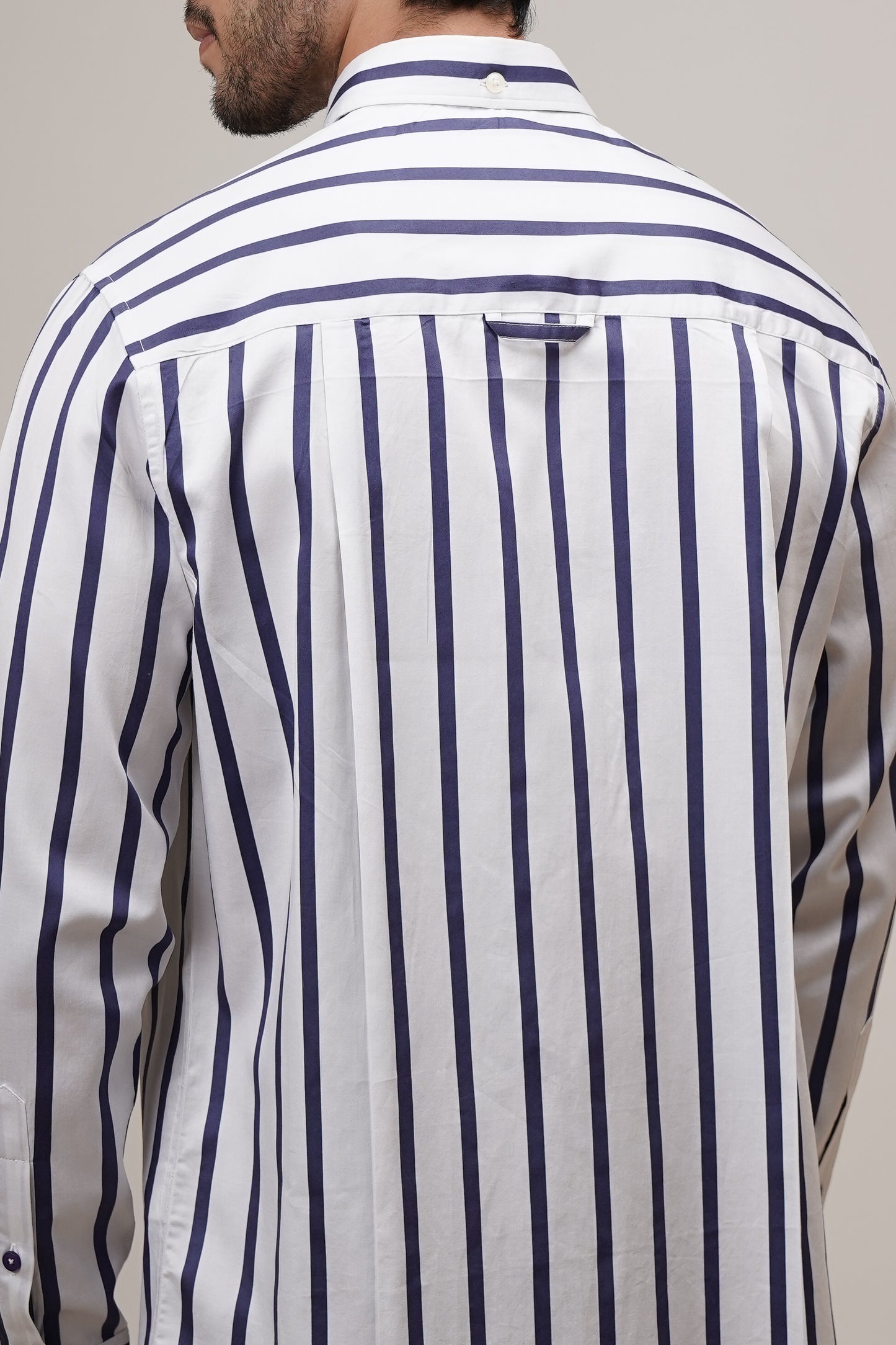 Classic Fit Striped Cotton Shirt