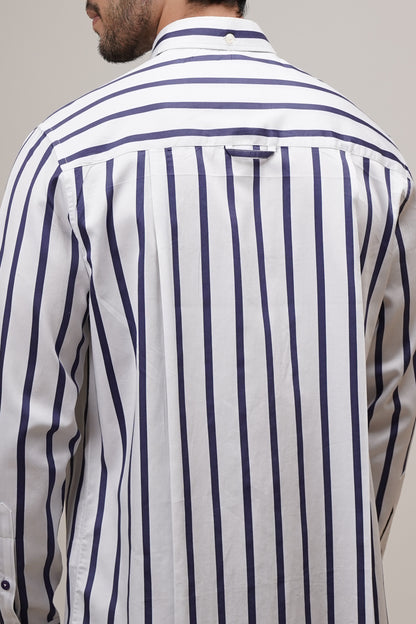 Classic Fit Striped Cotton Shirt