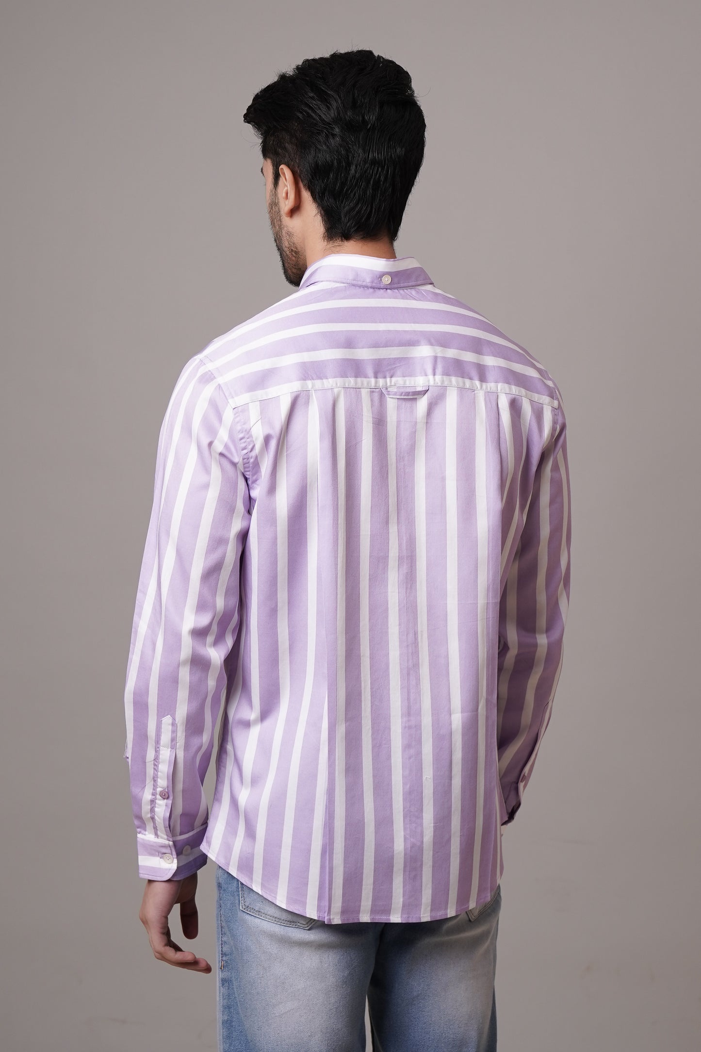 Classic Fit Striped Cotton Shirt