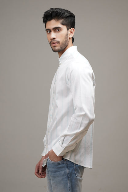 Regular Classic Fit Striped Cotton Shirt