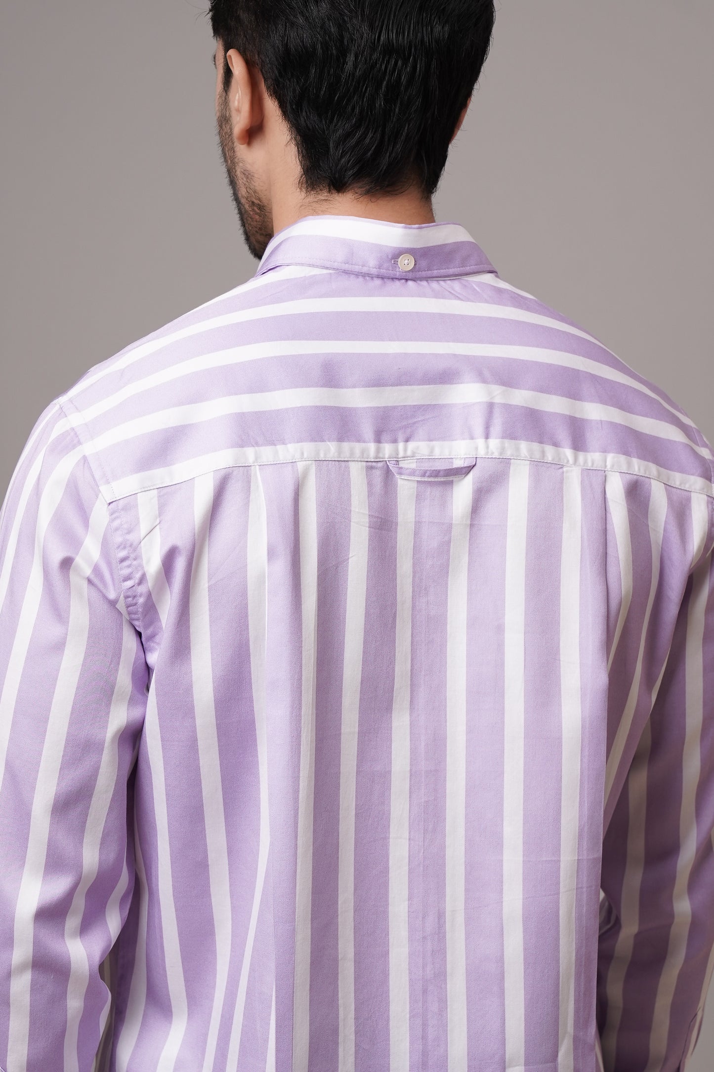 Classic Fit Striped Cotton Shirt