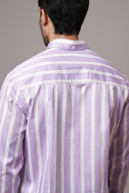 Classic Fit Striped Cotton Shirt
