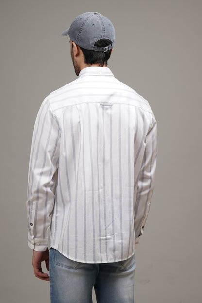 Regular Classic Fit Striped Cotton Shirt