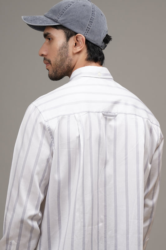 Regular Classic Fit Striped Cotton Shirt