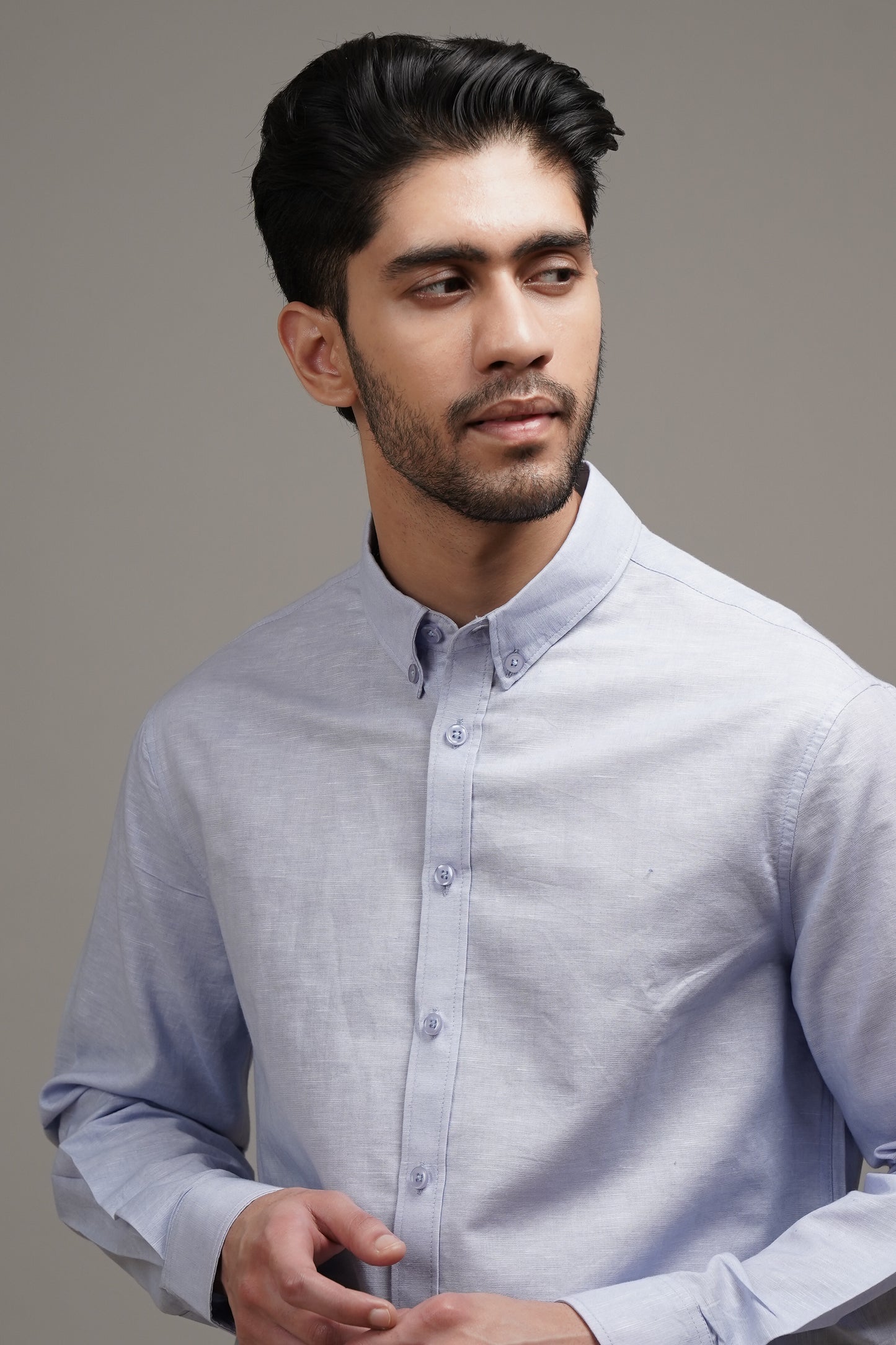 Silver Mist Linen Shirt